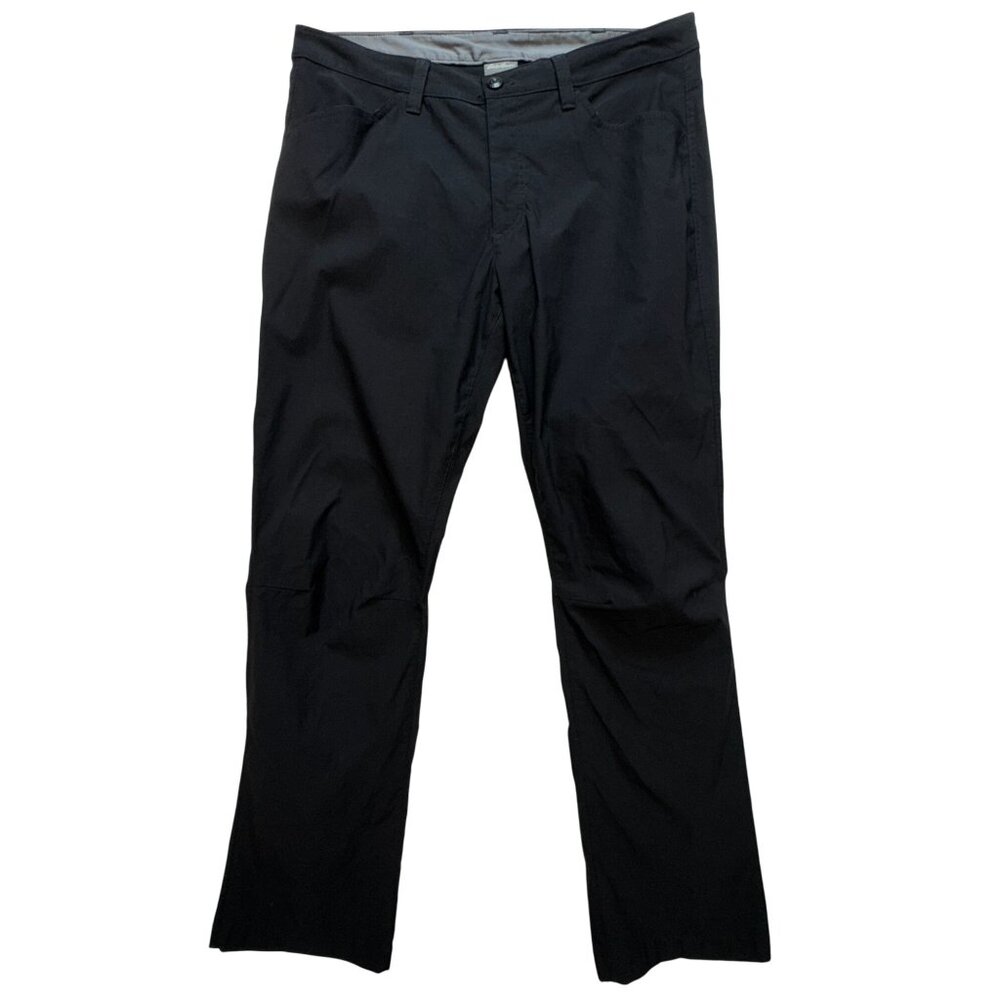 Eddie Bauer Mens Chino Pants Size 36x32 Black Lightweight Stretch Athletic Fit